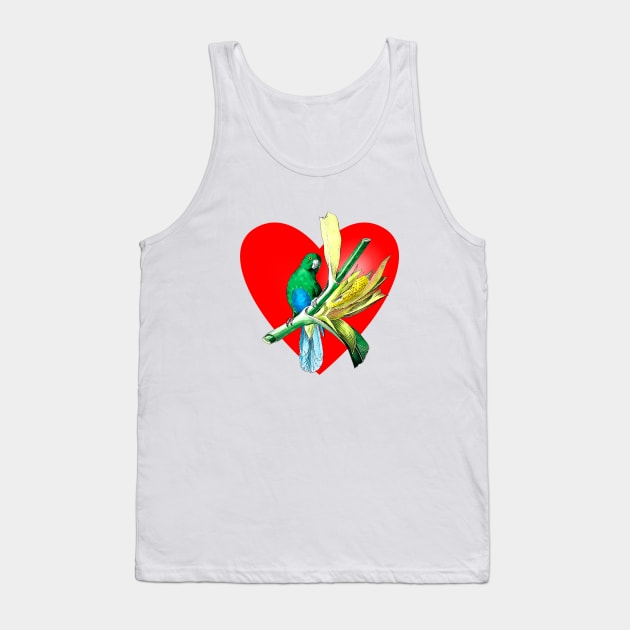 parakeet heart Tank Top by Marccelus